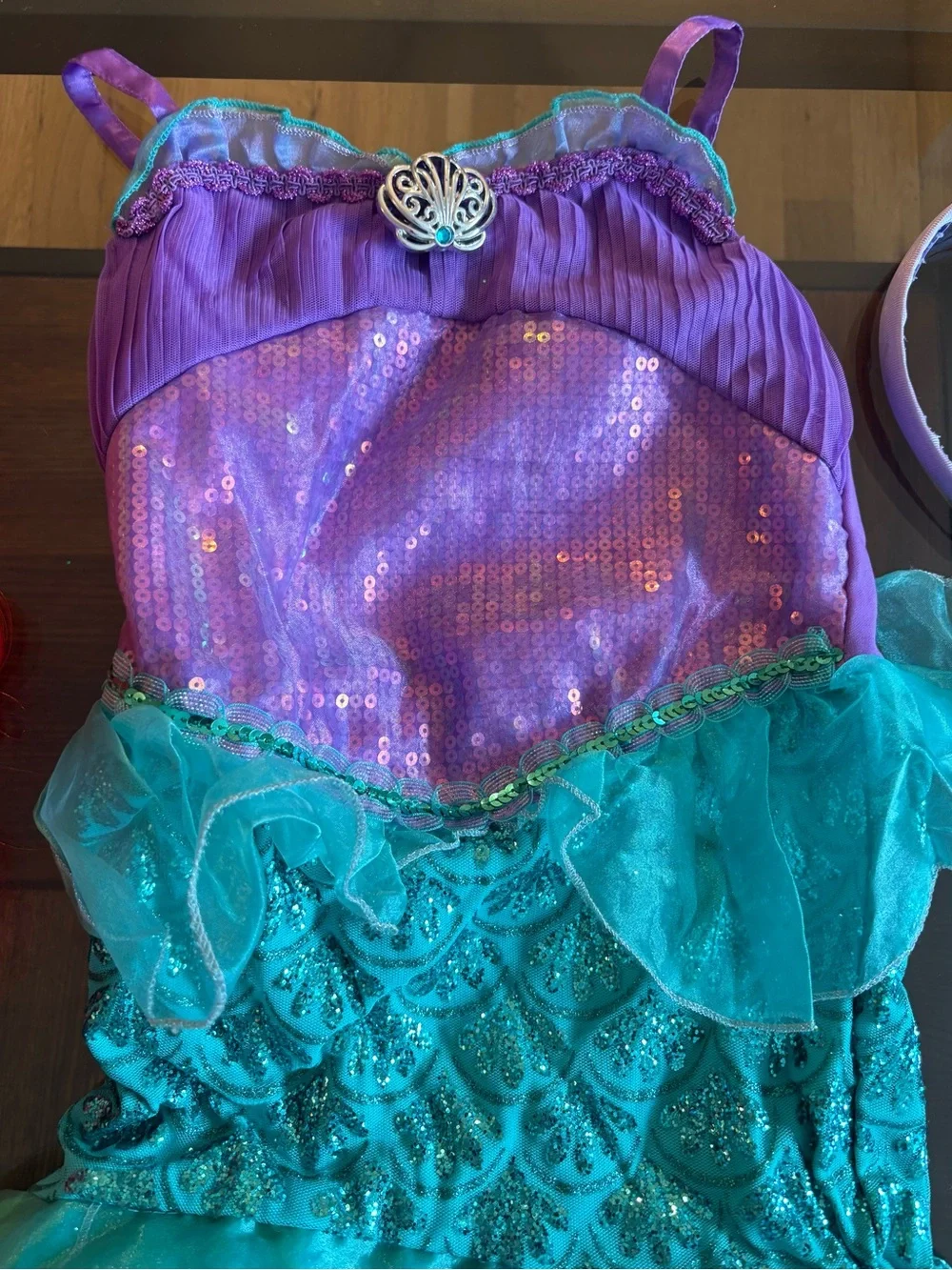 Purple & Teal Mermaid Dress-Up Costume for Kids size 5/6